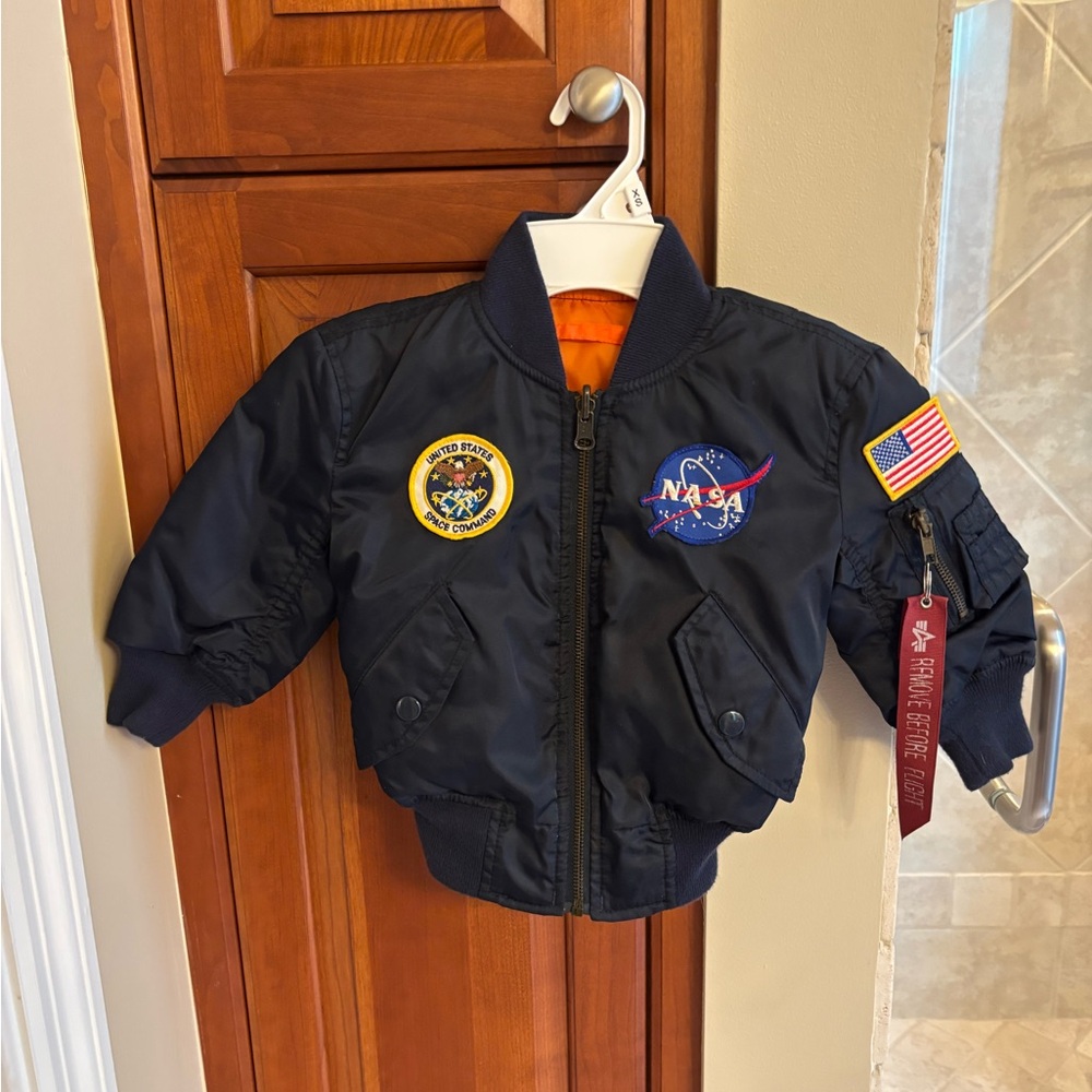 Alpha Industries NASA Apollo Blue Flight Bomber Jacket